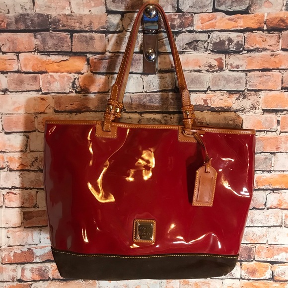 Dooney & Bourke Red Dover Tote Purse bag EUC - Picture 6 of 8